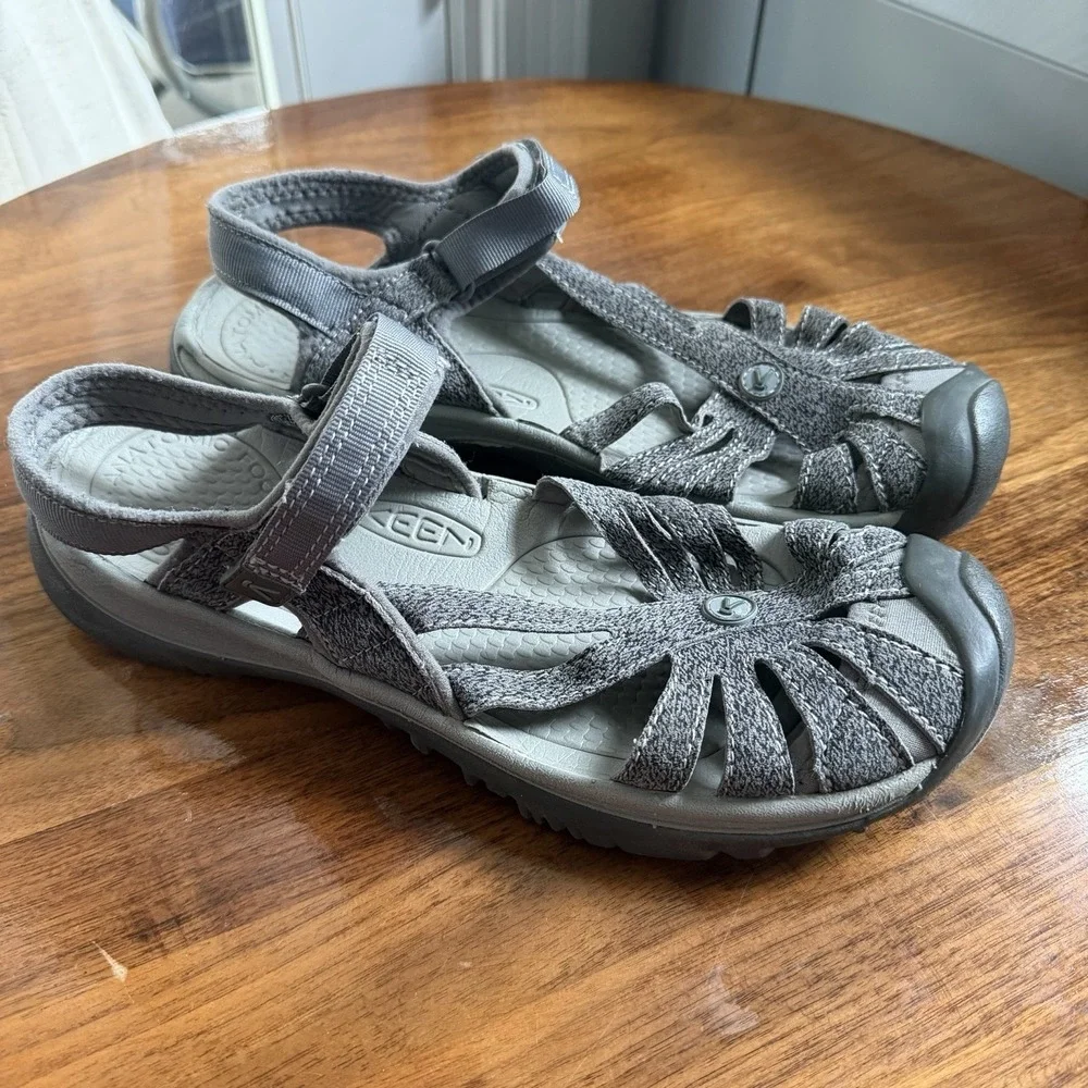 Keen Rose Sandals Shoes Womens 11 US Gray Closed Toe Strap Sport Hiking Shoes - Picture 3 of 6